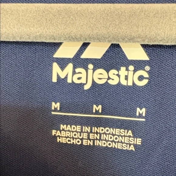 Majestic Navy Blue Red Sox Knot-Front Shirt Size M - Picture 2 of 4